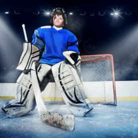 Kids goaltender on the ice VI Storm Athletics